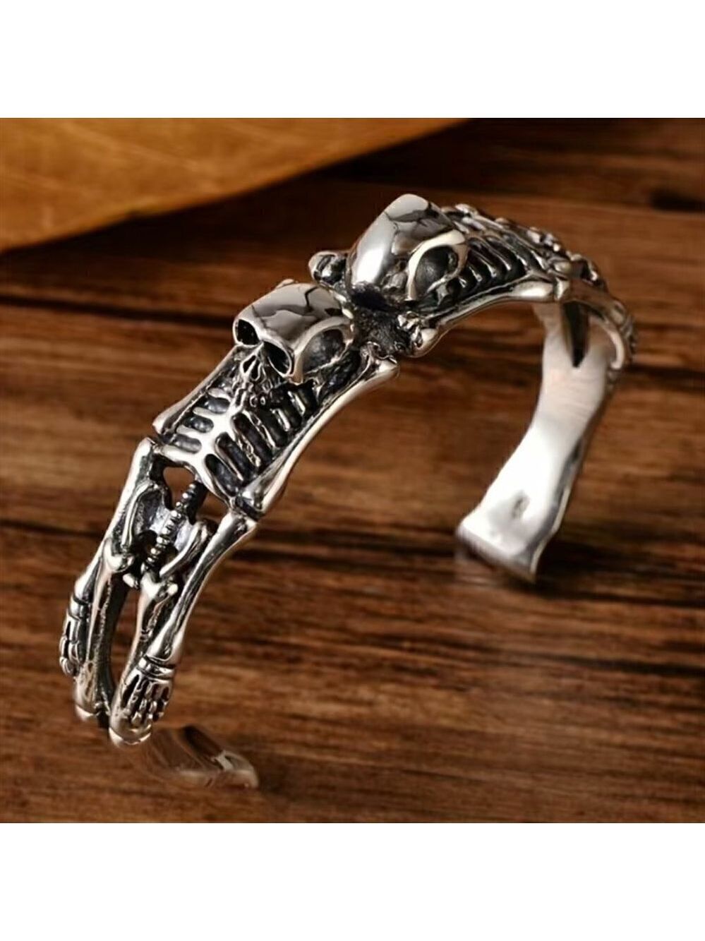 Skeleton Skull Gothic Cuff Bracelet for Men or Women #502 862